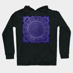 Mandala Royal - Blue and Silver Hoodie